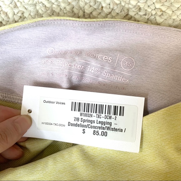 NWT Outdoor Voices 7/8 Springs Colorblock Leggings - Picture 6 of 7